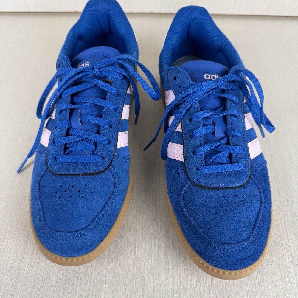 Adidas Breaknet Sleek Womens Size 8 Blue Pink Athletic Suede Shoes Sneakers - Picture 10 of 12
